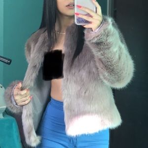 Faux fur coat